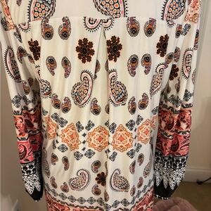 Bohemian Paisley Print Blouse
